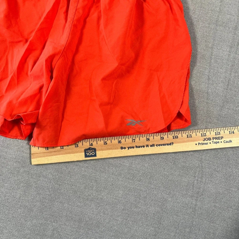 Reebok Running Active Mid Rise Athletic Shorts Womens Size S Orange Polyester